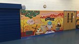 Sacriston Academy hall school wall graphics