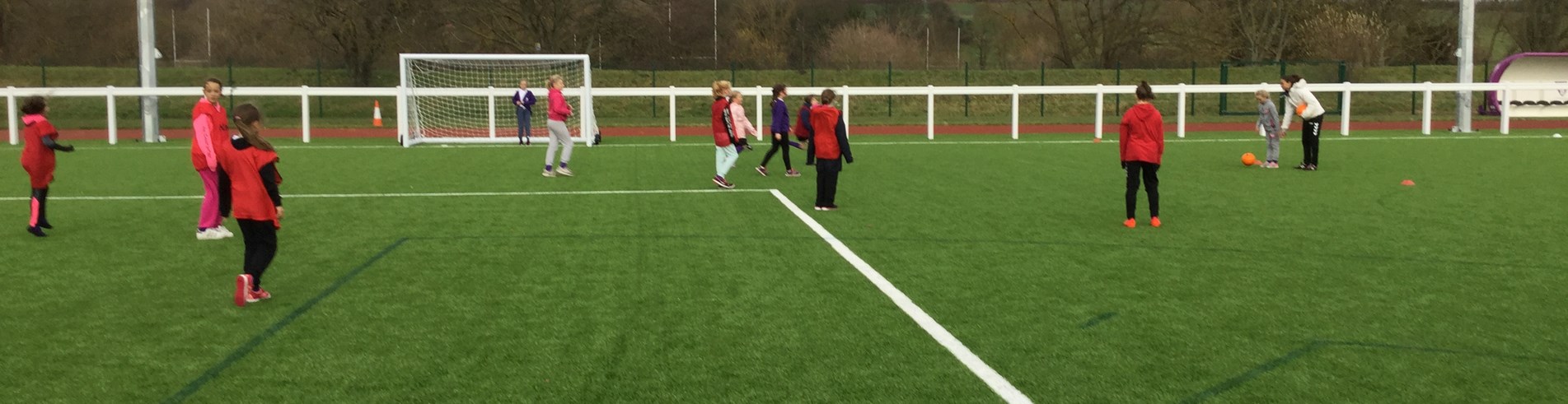 Girls attend football festival 