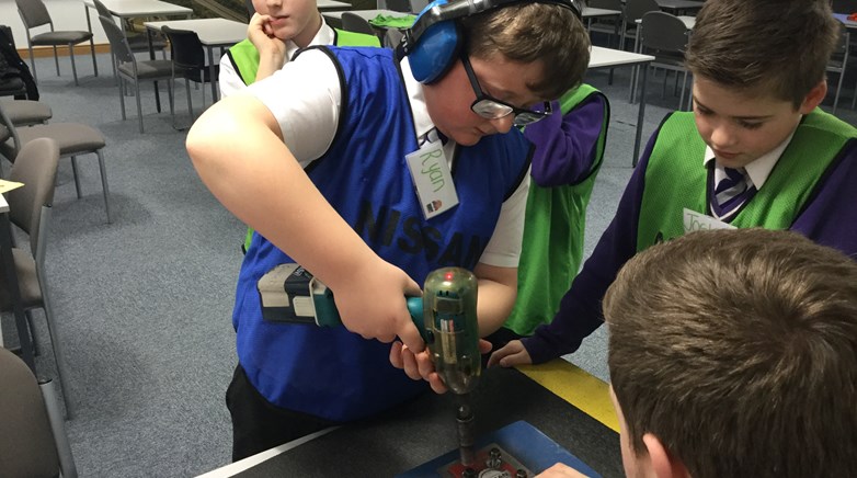Pupils complete a shift at Nissan! 