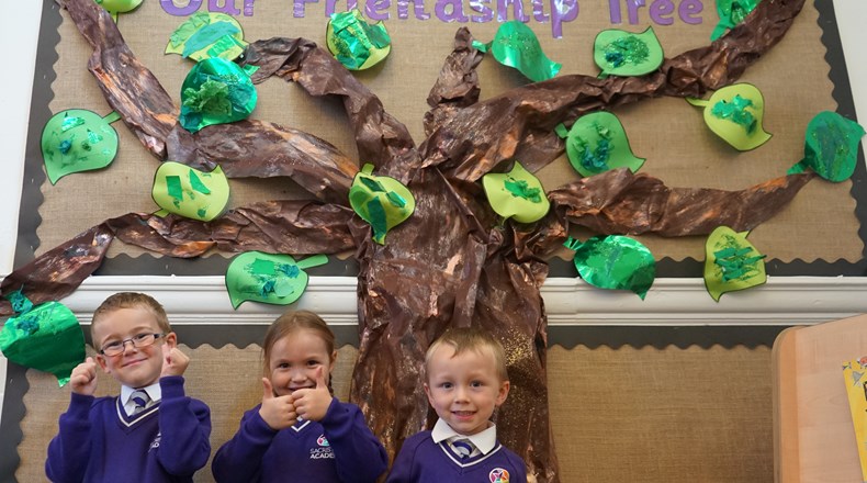 Friendship tree grows in reception