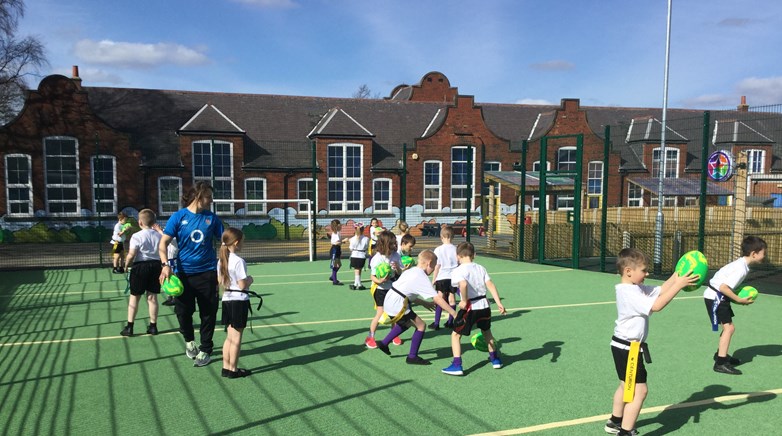 World Class rugby player visits Sacriston