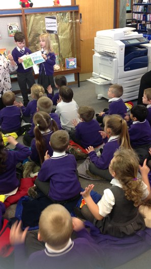 Year 1 jet off to the library!